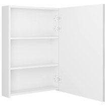 Aliso Bathroom Mirrored Cabinet In Shining White With LED