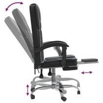 Burnet Faux Leather Reclining Office Chair In Black