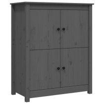 Laval Solid Pine Wood Sideboard With 4 Doors In Grey