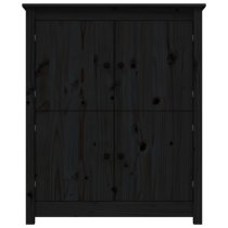 Laval Solid Pine Wood Sideboard With 4 Doors In Black