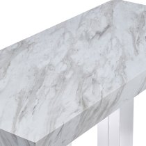 Caprice High Gloss Bar Table Large In Magnesia Marble Effect