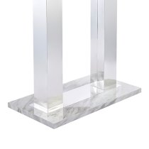 Caprice High Gloss Bar Table Large In Magnesia Marble Effect