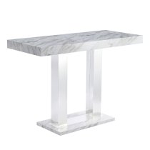 Caprice Large Magnesia Bar Table With 6 Ripple Grey Stools