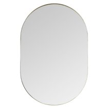 Hurstan Oval Wall Bedroom Mirror In Champagne Frame