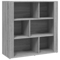 Harris Wooden Bookcase With 6 Shelves In Grey Sonoma Oak