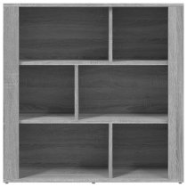 Harris Wooden Bookcase With 6 Shelves In Grey Sonoma Oak