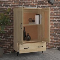 Chester Wooden Sideboard With 2 Doors 1 Drawer In Sonoma Oak