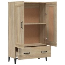 Chester Wooden Sideboard With 2 Doors 1 Drawer In Sonoma Oak