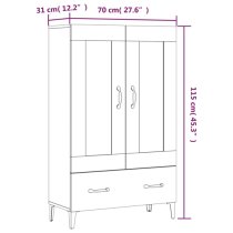 Chester Wooden Sideboard With 2 Doors 1 Drawer In Sonoma Oak