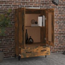 Chester Wooden Sideboard With 2 Doors 1 Drawer In Smoked Oak