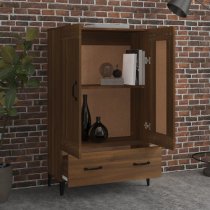 Chester Wooden Sideboard With 2 Doors 1 Drawer In Brown Oak