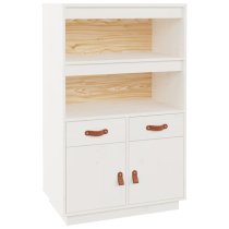 Dallas Pinewood Sideboard With 2 Doors 2 Drawers In White