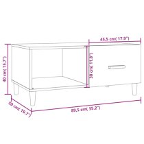 Plano Wooden Coffee Table With 1 Flap In Brown Oak