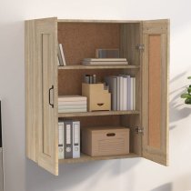 Lima Wooden Wall Storage Cabinet With 2 Doors In Sonoma Oak