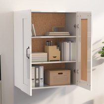 Lima High Gloss Wall Storage Cabinet With 2 Doors In White