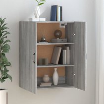 Albany Wooden Wall Storage Cabinet In Grey Sonoma Oak