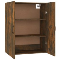 Albany Wooden Wall Storage Cabinet With 2 Doors In Smoked Oak