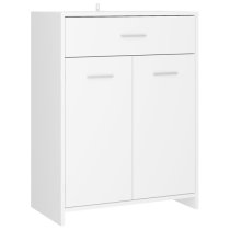 Carlton Wooden Bathroom Cabinet With 2 Doors 1 Drawer In White