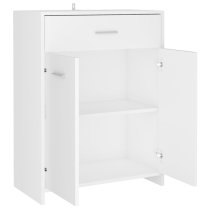 Carlton Wooden Bathroom Cabinet With 2 Doors 1 Drawer In White