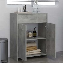 Carlton Wooden Bathroom Cabinet With 2 Doors In Concrete Effect