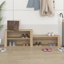 Barcelona Wooden Hallway Shoe Storage Rack In Sonoma Oak