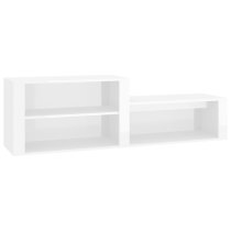 Barcelona High Gloss Hallway Shoe Storage Rack In White