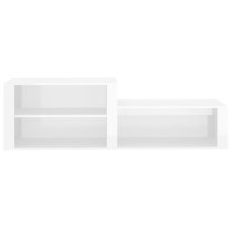 Barcelona High Gloss Hallway Shoe Storage Rack In White