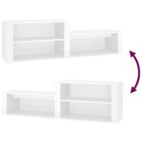 Barcelona High Gloss Hallway Shoe Storage Rack In White