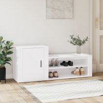 Barrington Wooden Hallway Shoe Storage Cabinet In White