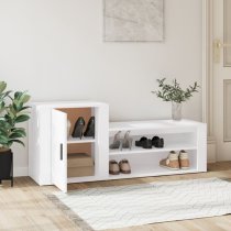 Barrington Wooden Hallway Shoe Storage Cabinet In White