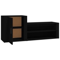 Barrington Wooden Hallway Shoe Storage Cabinet In Black