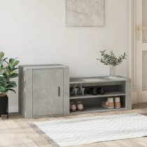 Barrington Hallway Shoe Storage Cabinet In Concrete Effect