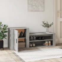 Barrington Hallway Shoe Storage Cabinet In Concrete Effect