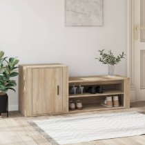 Barrington Wooden Hallway Shoe Storage Cabinet In Sonoma Oak