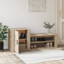 Barrington Wooden Hallway Shoe Storage Cabinet In Sonoma Oak