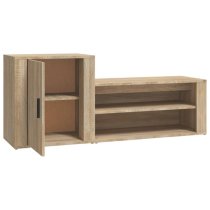 Barrington Wooden Hallway Shoe Storage Cabinet In Sonoma Oak