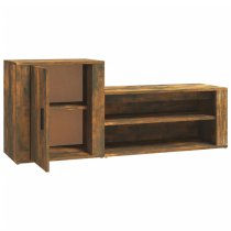 Barrington Wooden Hallway Shoe Storage Cabinet In Smoked Oak