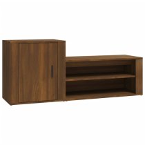 Barrington Wooden Hallway Shoe Storage Cabinet In Brown Oak