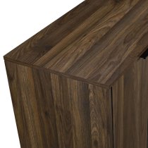 Keoni Wooden Bar Cabinet With 2 Doors In Dark Walnut