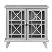 Norland Wooden Display Cabinet With 2 Doors In Grey