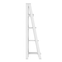 Stockholm Wooden 4-Tier Ladder Bookshelf In White