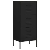 Jordan Steel Storage Cabinet With 3 Drawers In Black