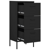 Jordan Steel Storage Cabinet With 3 Drawers In Black