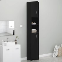 Logan Wooden Bathroom Storage Cabinet With 2 Doors In Black