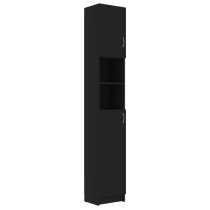 Logan Wooden Bathroom Storage Cabinet With 2 Doors In Black