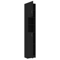 Logan Wooden Bathroom Storage Cabinet With 2 Doors In Black