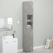 Logan Wooden Bathroom Storage Cabinet In Concrete Effect