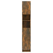 Logan Wooden Bathroom Storage Cabinet In Smoked Oak