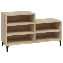 Lenoir Wooden Shoe Storage Rack With 5 Shelves In Sonoma Oak