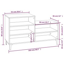 Lenoir Wooden Shoe Storage Rack With 5 Shelves In Sonoma Oak